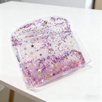 Sac cosmétique de maquillage imperméable à la mode Offre Spéciale pochette à paillettes liquide transparente en PVC