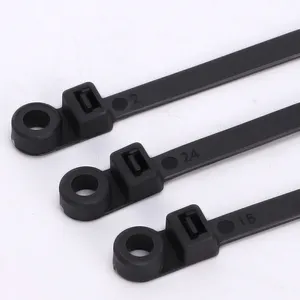 7.5*300mm Screw Fixation Excellence: Nylon Cable Zip Ties with Mounting Holes for Superior Security