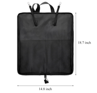 Sac pour baguettes de batterie avec bandoulière, sac à baguettes de grande capacité avec poches anti-chute, étui portable pour baguettes à suspendre