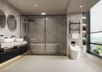 Meuble de salle de bain moderne en marbre, résistant à l'eau et à l'humidité, nettoyage rapide, réglable, mural, pour usage scolaire et hôtelier