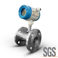 Industrial Digital High Accuracy 4-20mA Output RTU Liquid Oil Water Diesel Fuel RS485 Modbus Flange Stainless Steel Turbine OEM