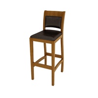 American Vintage Arthropod Bar Chair Bois Massif Cuir Doux Design Confortable pour Hôtels Modernes Restaurants Gymnases-Échantillons Gratuits