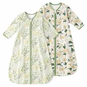 Gigoteuse pour bébé de 6 à 12 mois, à manches longues, en coton 100%, fermeture éclair bidirectionnelle, 0,5 tog, sac de couchage pour nourrissons - Product Image 4