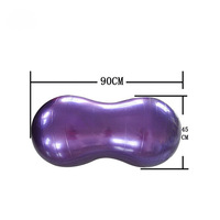 Ballon de yoga anti-éclatement en PVC écologique souple pour exercices de massage des points de pression, ballon de yoga en forme d'arachide pour la gym 45x90cm