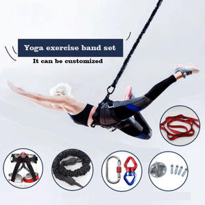 Ensemble de ceinture de résistance à cordes élastiques de Yoga, corde de danse élastique 5D, <span class=keywords><strong>Fitness</strong></span>, gymnastique à domicile, équipement d'entraînement professionnel, 50kg, 60kg, 80kg-140kg - Product Image 3