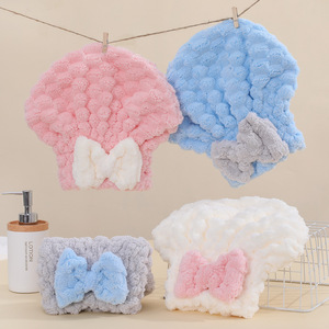 Gorro de ducha de rejilla de nube de princesa, <span class=keywords><strong>toalla</strong></span> de pelo seco en forma de lazo grueso de secado rápido superabsorbente, sin caída de pelo, pañuelo para la cabeza - Product Image 4
