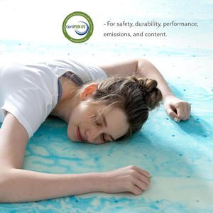 3 इंच जेल की मेमोरी फोम गद्दा टॉपर | गर्भाशय-हमें प्रमाणित शीतलन बेड टॉपर, दबाव राहत समर्थन, नीला - Product Image 2