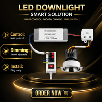 Downlight LED DALI à intensité variable 8W-25W |   Plafonnier encastré anti-éblouissement UGR<16 pour bureau/hôtel |   NFC configurable, fabrication OEM