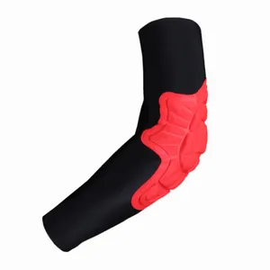 Benutzer definierte Logo elastische atmungsaktive leere 3D-Kompression Ellenbogen gepolsterte Ärmel Arm stütze Schutz für Workout Fitness Skisport