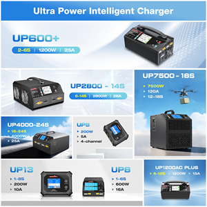 Cargador de control remoto 1S 2S 3S, cargador AC/DC de fábrica original Ultra Power UP7 20A, cargador de equilibrio de canales duales para coche de avión de juguete - Product Image 5