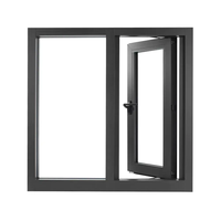 Ventanas de Aluminio Personalizadas con Doble Acristalamiento, Antirrobo, Diseño Moderno y Simple, Marco Estrecho, Ventanas Abatibles para Balcón
