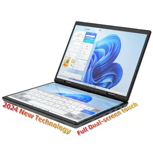 2024 New 14Inch 2 in 1 YOGA Intel N95 12th Gen 3.4GHZ DDR4 Dual Display Double Full Touch Screen Laptop