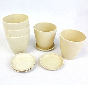 Fournitures de jardinage Jardinières en <span class=keywords><strong>bambou</strong></span> écologiques Pot de fleurs de table en fibre <span class=keywords><strong>pour</strong></span> plantes Jardinières - Product Image 1