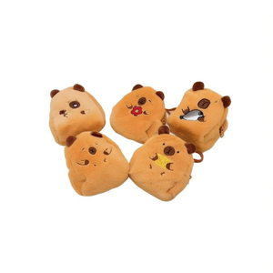 Simpatico portamonete in peluche a forma di animale 8x10,5 cm con portachiavi ricamato per bambini e ragazze - Product Image 2