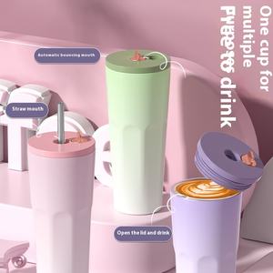 2025 gobelet isolé en paille moderne de haute apparence en plein air décontracté personnalité tasse de sport pour les étudiants Couples hommes thé à l'eau - Product Image 1