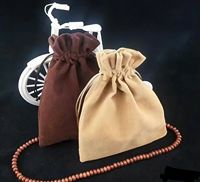 Sac à bijoux en velours avec cordon de serrage, logo personnalisé, recyclable, petit sac d'emballage pour boucles d'oreilles, colliers et autres petits articles de bijouterie
