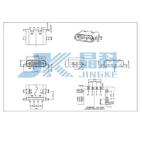 Connecteur femelle USB Type-C 4 broches SMT, hauteur 0,8 mm, montage sur circuit imprimé 1,6 mm