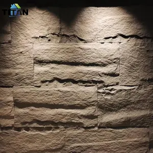 Panel de pared de espuma de piedra suave de imitación de piedra artificial de poliuretano de piedra hacia fuera