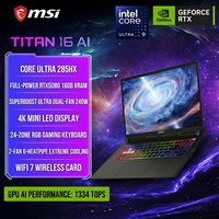 MSI Raider 16 AI 2025 Serie Ultra9 RTX5080 HD 16" Laptop da Gaming ad Alta Frequenza di Aggiornamento MSI Titan 16