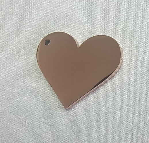 1pc extra cuore-oro rosa