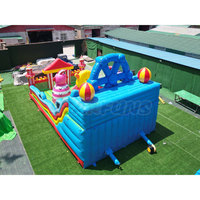 Château gonflable commercial géant, structure de jeu gonflable de carnaval, équipement d'amusement gonflable pas cher pour enfants
