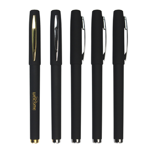 Juego de bolígrafos de tinta de gel negro de estilo bonito de 0,5mm al por mayor logotipo personalizado acabado mate regalo publicitario promocional de plástico - Product Image 2
