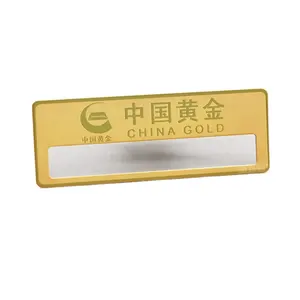 Custom 1-Color UV Printed Metal Nameplate Stainless Steel And Aluminum Tag With Brass Logo Engraved For Your Brand