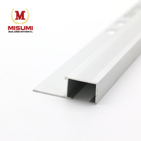 Profilé de nez de marche carré en aluminium sur mesure pour la décoration des escaliers, vente en gros