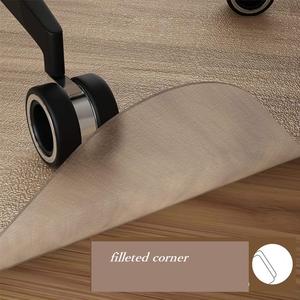 Tapis de chaise de bureau moderne en PVC, antidérapant, adapté aux animaux domestiques, couleur unie, protection de bureau, pour sols en bois dur et carrelage, lavable, logo personnalisé, 0,8-3 mm - Product Image 1