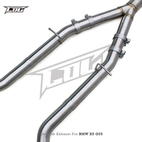 Tubos de Escape Catback de 1.5 mm de Espesor con Acabado Pulido para BMW X5/X6 M40i G05 3.0T 2019-2023, Silenciador de Acero Inoxidable Boska con Válvula