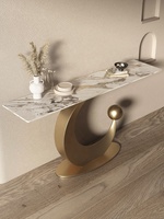 Table console en métal italien de luxe léger, mobilier de maison, entrée, porche, couloir - Minimaliste, créative, décorative, étroite