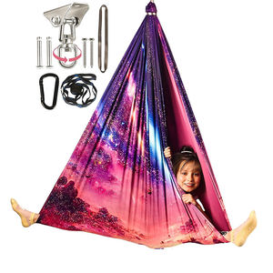 Hamaca de Yoga para Niños, Columpio Sensorial para Niños con Autismo, Columpio Sensorial para Jugar en Interiores y Exteriores, Hamacas de Yoga Ajustables de Doble Capa - Product Image 1