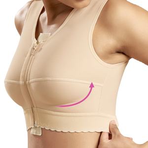 Soutien-gorge chirurgical <span class=keywords><strong>post</strong></span>-opératoire pour femmes, respirant, Push up <span class=keywords><strong>Compression</strong></span>, crochets réglables, hauts <span class=keywords><strong>de</strong></span> soutien-gorge - Product Image 1