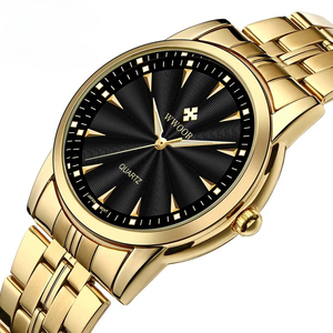 Montre de luxe à quartz pour homme, classique, étanche, avec cadran soleil, bracelet en acier inoxydable, finition dorée, OEM ODM, nouvelle collection - Product Image 2