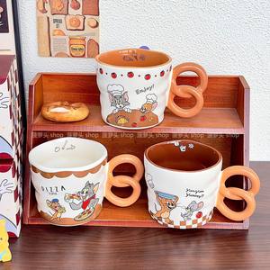 แก้วเซรามิคทอมแอนด์เจอร์รี่ แก้วเดี่ยวพร้อมหูจับ ลายการ์ตูน สำหรับใช้ในบ้าน สำนักงาน หรือเป็นของขวัญ - Product Image 5