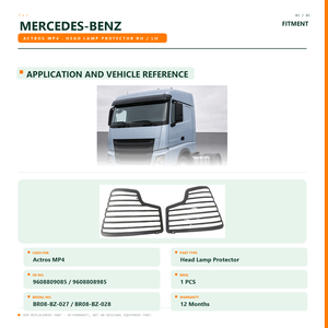 Ricambi Auto XinYang, Parti Carrozzeria, Coppia Protezioni Fari Anteriori DX SX per Camion <span class=keywords><strong>Mercedes</strong></span>-Benz <span class=keywords><strong>Actros</strong></span> MP4 - Product Image 4