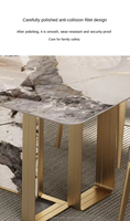 Ensemble de salle à manger moderne, ensemble de table en marbre de luxe, ensemble de table à manger pour 8 personnes, petite table et chaises