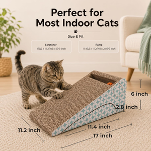 Cat Scratcher Cardboard with Catnip, Removable Cat Scratching Pad with Ball, 2-in-1 Corrugated Cat Scratch Lounge <b>Sofa</b> - Product Image 5