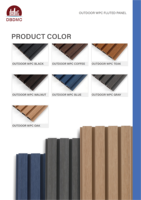 Revêtement extérieur en composite bois-plastique co-extrudé, panneaux muraux extérieurs en PVC WPC pour décoration extérieure