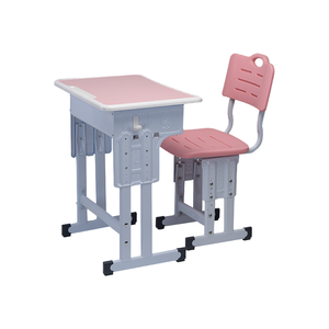 Durable Modern School <strong>Table</strong> Chair Set Metal Frame Wooden Top <strong>Adjustable</strong> <strong>Height</strong> Foldable for Classroom Use Primary Secondary - Product Image 1