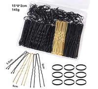 Épingles à cheveux simples en métal noir, or, blond, à forte adhérence, pour coiffures ondulées, en forme de U, unisexe