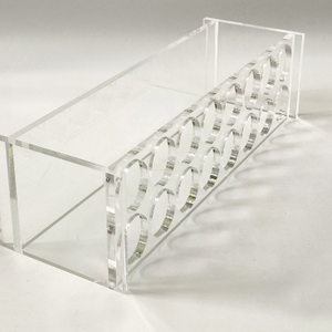 Soporte de exhibición de <span class=keywords><strong>atomizador</strong></span> de acrílico moderno ecológico, soporte de almacenamiento de tubo de ensayo para joyería, cosméticos, pantalla para el hogar, superficie pulida - Product Image 4