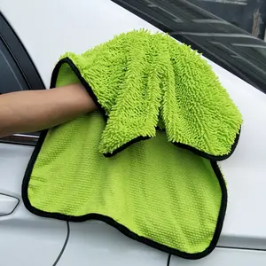 Esun Chenille kain pembersih Microfiber, penyerap Super, handuk cuci mobil bentuk persegi tebal untuk membersihkan mobil