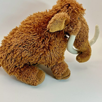 Peluche mammouth marron personnalisée en gros au détail Peluche super douce avec techniques de remplissage brodées en coton PP