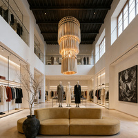 Luminaire suspendu surdimensionné personnalisé avec franges pour l'hôtellerie et la décoration de espaces résidentiels de luxe
