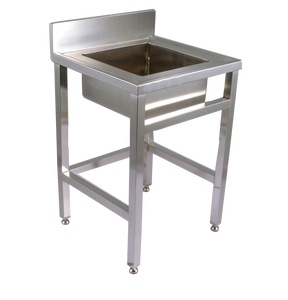 Évier utilitaire extérieur à cuve unique, autoportant, en acier inoxydable 304/201, avec pieds carrés, pour hôtel, cuisine commerciale, poste de travail - Product Image 3