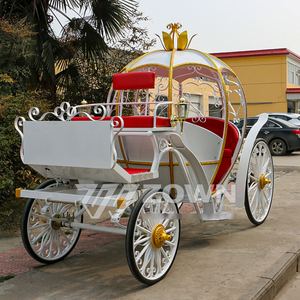 Kute rose chariot de citrouille de haute qualité grand chariot de citrouille de cendrillon décoratif pour le chariot sans cheval de <span class=keywords><strong>mariage</strong></span> - Product Image 3