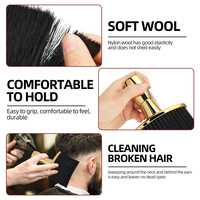 Brosse à poussière professionnelle pour salon de coiffure, antistatique, pour nettoyer les cheveux coupés du cou et des épaules