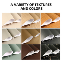1.22X50M Meilleure vente Papier peint en bois gaufré pvc décoratif Film auto-adhésif pour la décoration de la maison