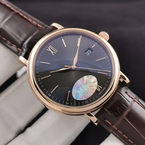 Montre-bracelet mécanique automatique pour homme, élégante et de haute qualité, en acier inoxydable, entièrement fonctionnelle, avec bordure dorée - Product Image 1